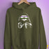 Pride Sloth Genderqueer Flag Sunglasses Hoodie - Army